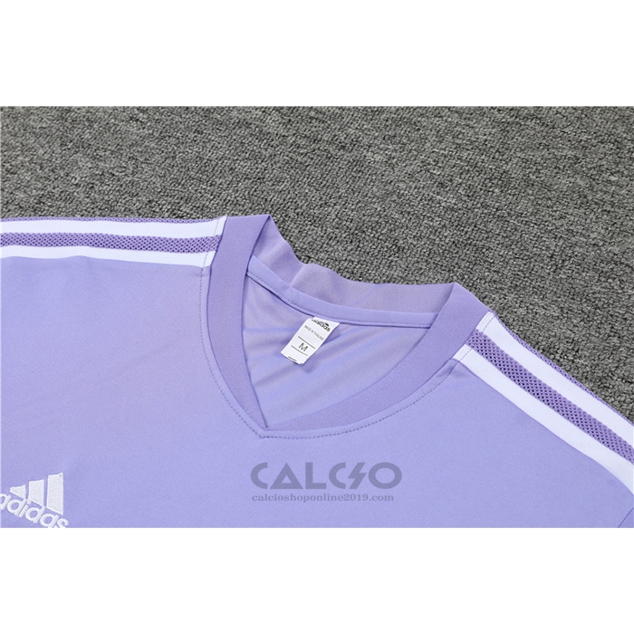 Tuta da Track Real Madrid Manica Corta 2022-2023 Purpura - Pantaloncini